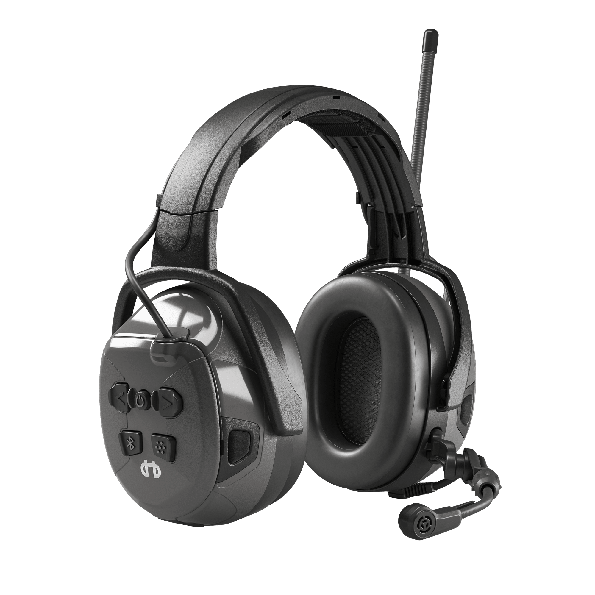 Hellberg Synergy DR Hovedbøjle Høreværn med DAB+, Bluetooth og aktiv lytning - Høreværn - Høreværn -